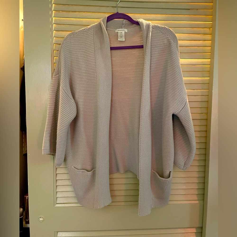 Max Studio Open Front Cardigan Sweater